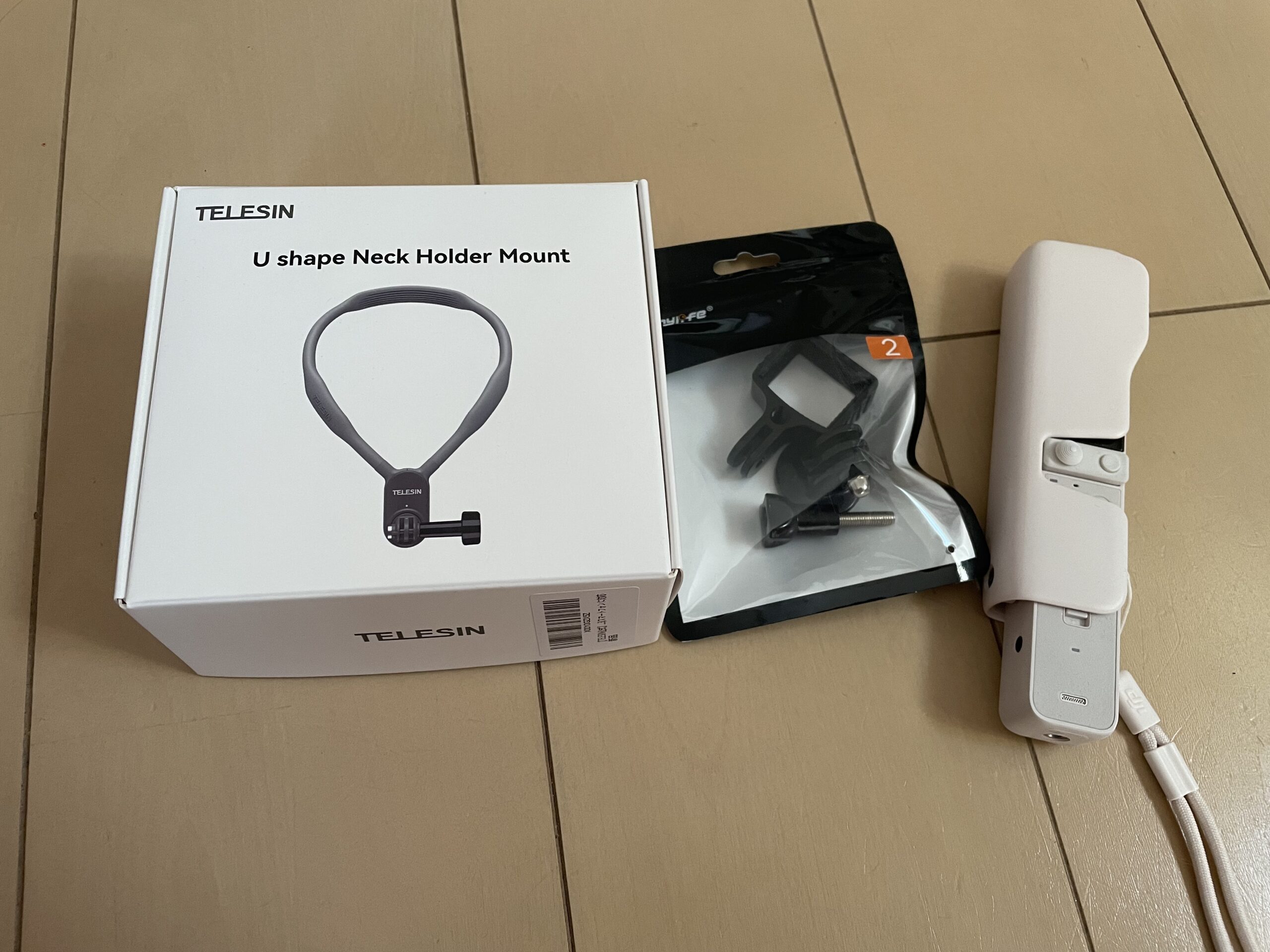 dji pocket2とTELESIN u shape neck holder mount