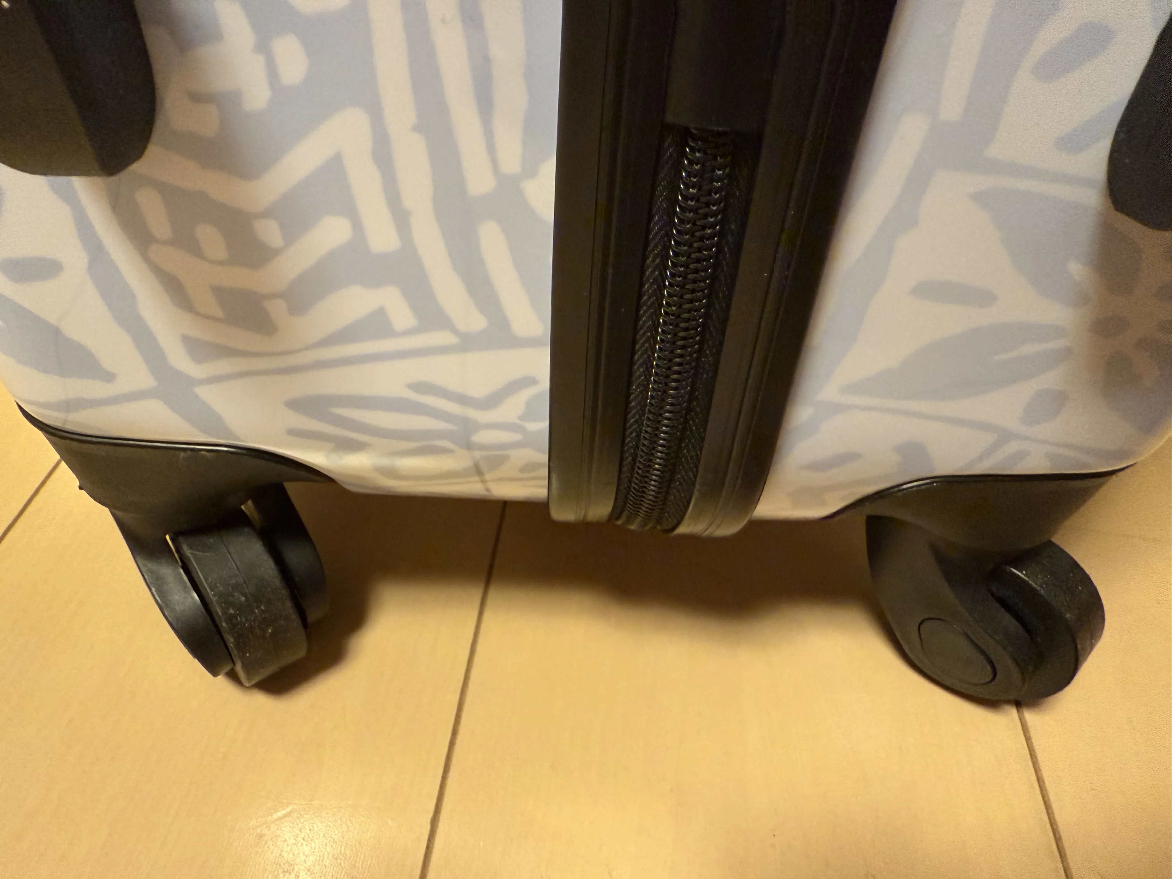 車軸（タイヤの中心）に絡みついた髪の毛やホコリ