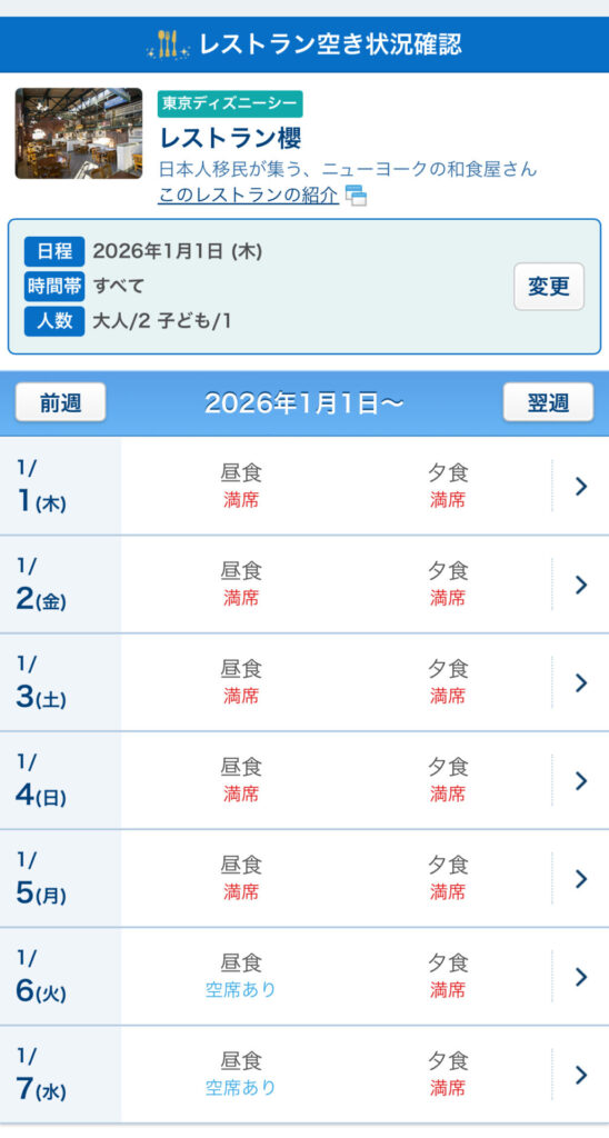 ディズニーシー 1月 2026 攻略