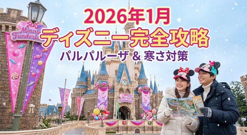 2026年1月の東京ディズニーランド攻略：カレッジパスポートやヴァネロペのパルパルーザ、防寒対策のまとめ