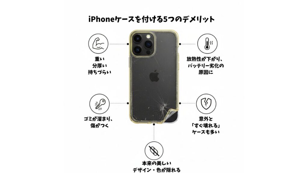 iPhone ケース デメリット