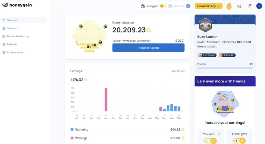 Honeygain 換金
